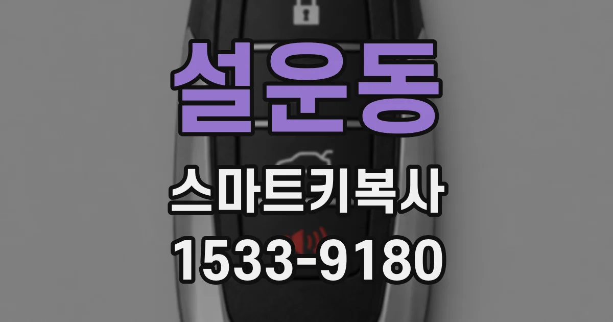 설운동 스마트키복사