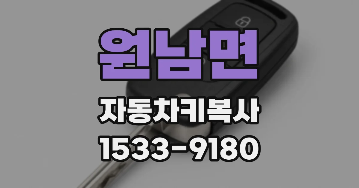 원남면 자동차키복사