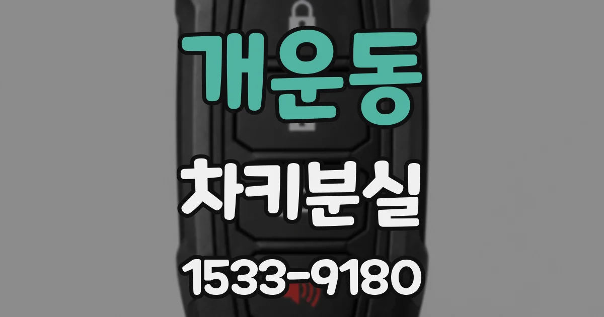 개운동 차키분실