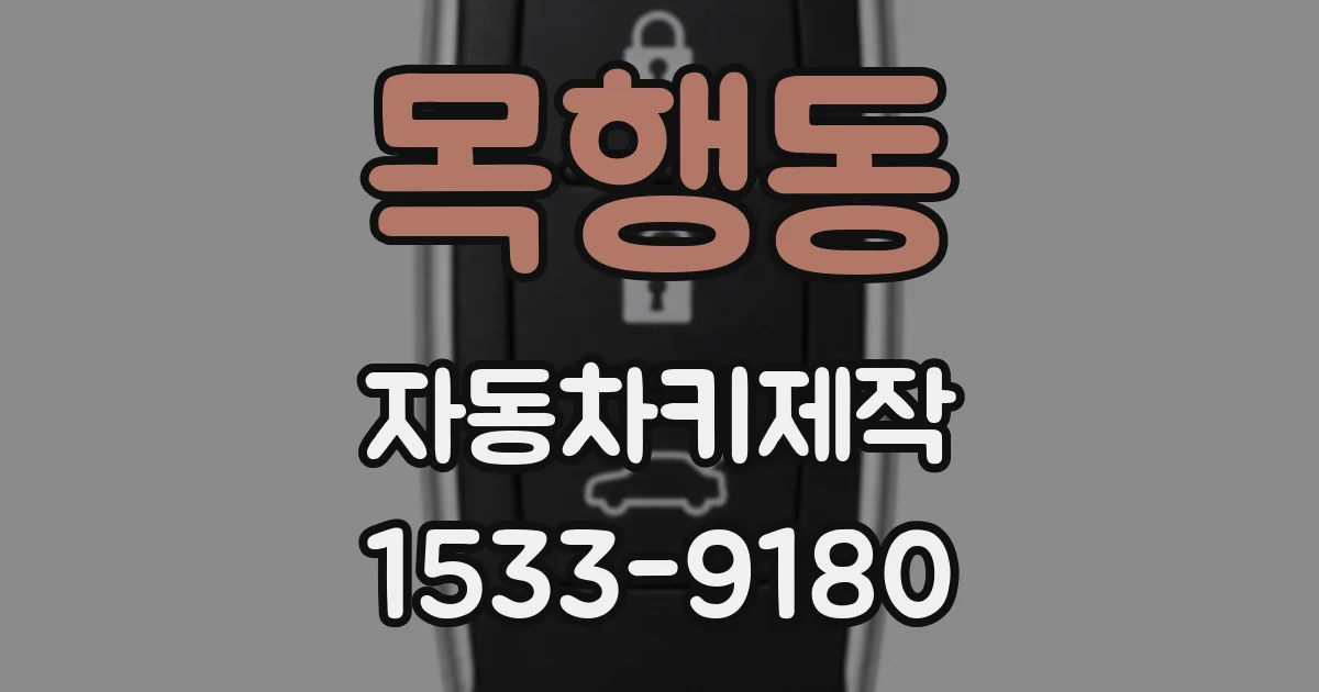 목행동 자동차키제작