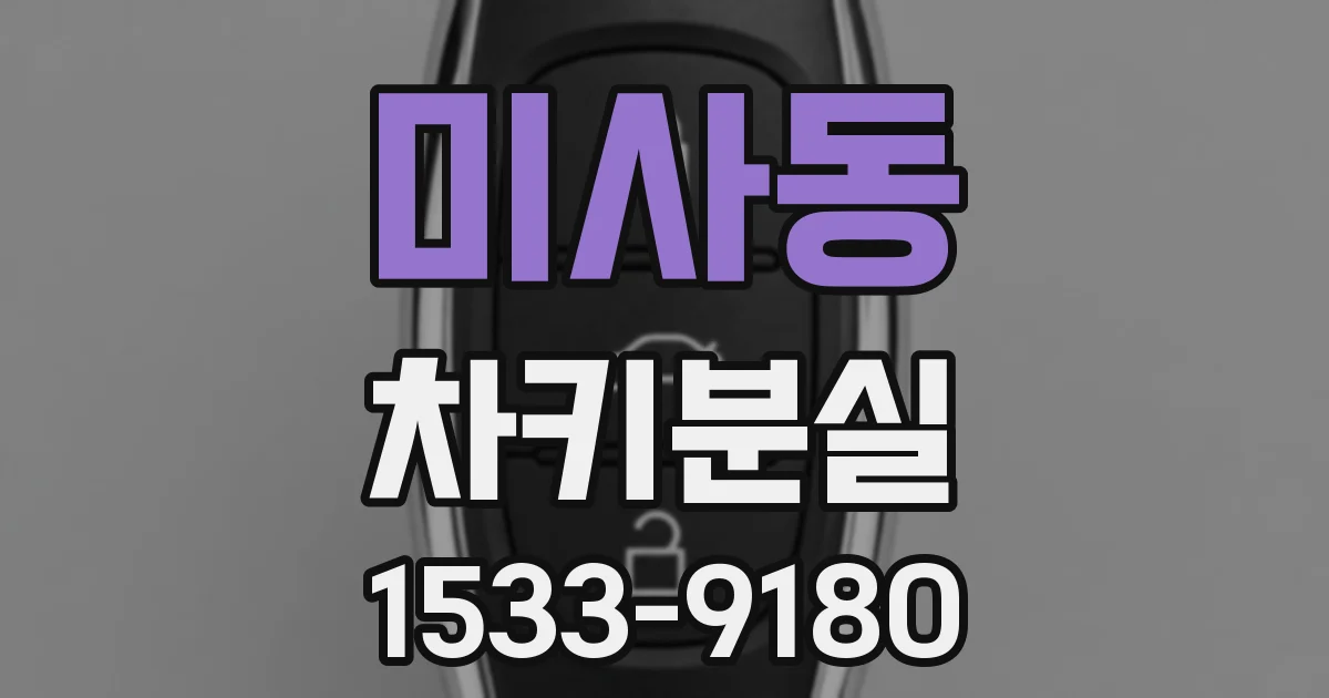 미사동 차키분실
