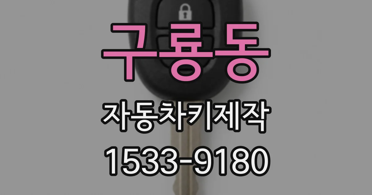 구룡동 자동차키제작