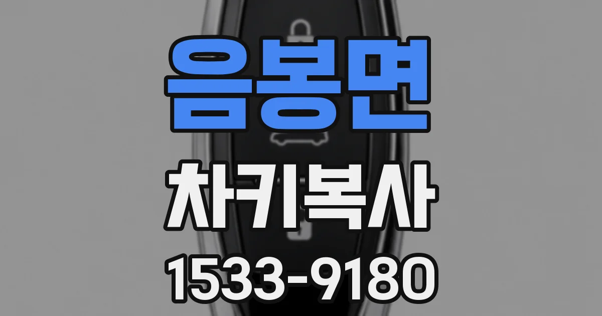 음봉면 차키복사