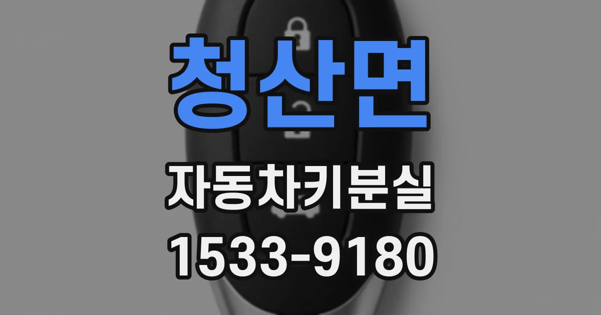청산면 자동차키분실