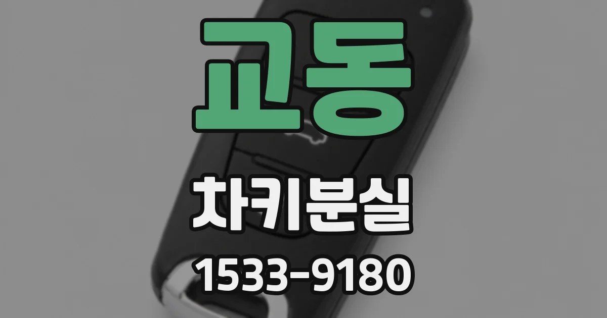 교동 차키분실