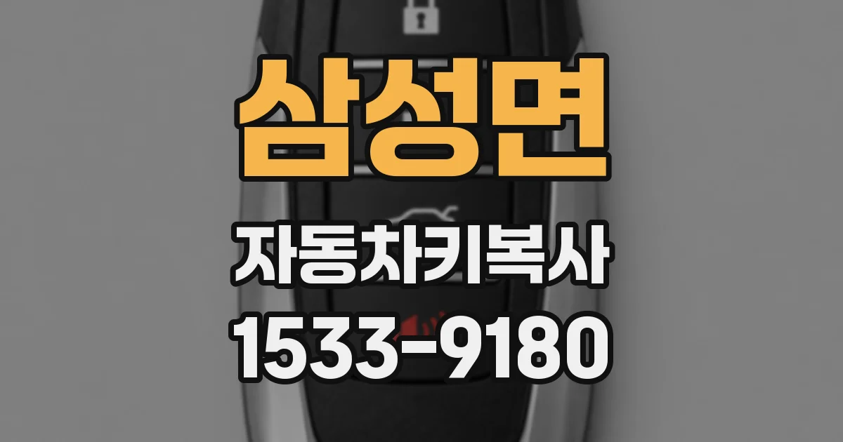 삼성면 자동차키복사