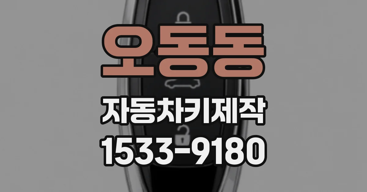 오동동 자동차키제작