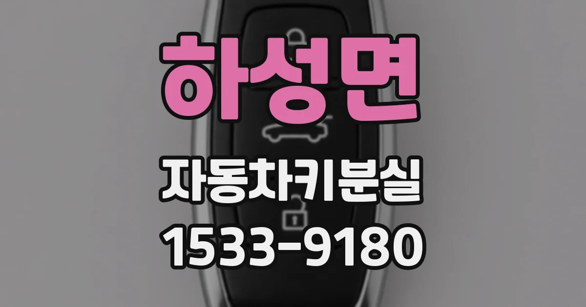 하성면 자동차키분실