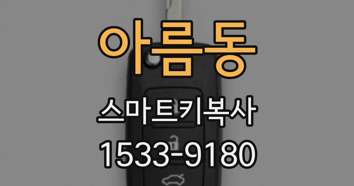 아름동 스마트키복사