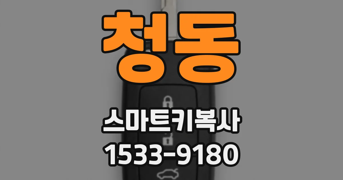 청동 스마트키복사