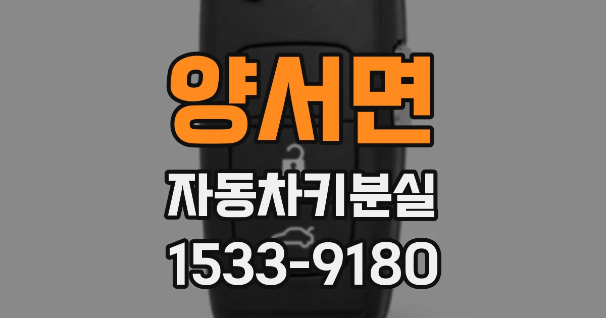 양서면 자동차키분실
