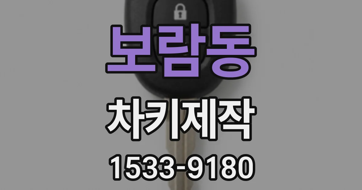 보람동 차키제작