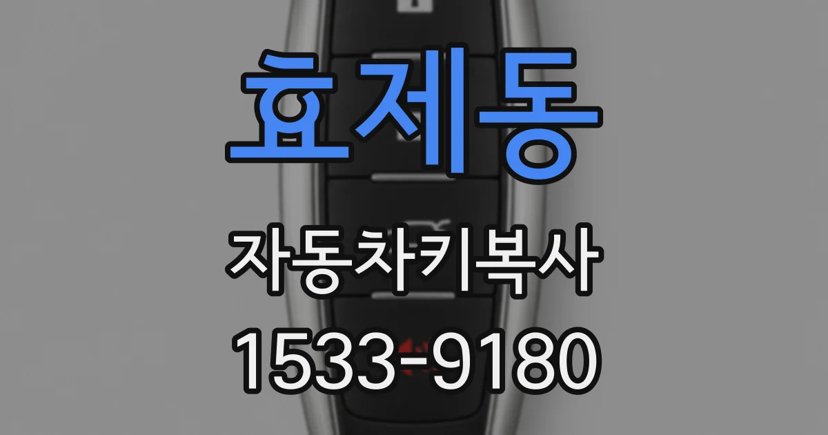 효제동 자동차키복사