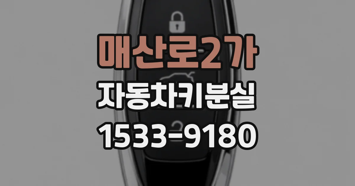 매산로2가 자동차키분실