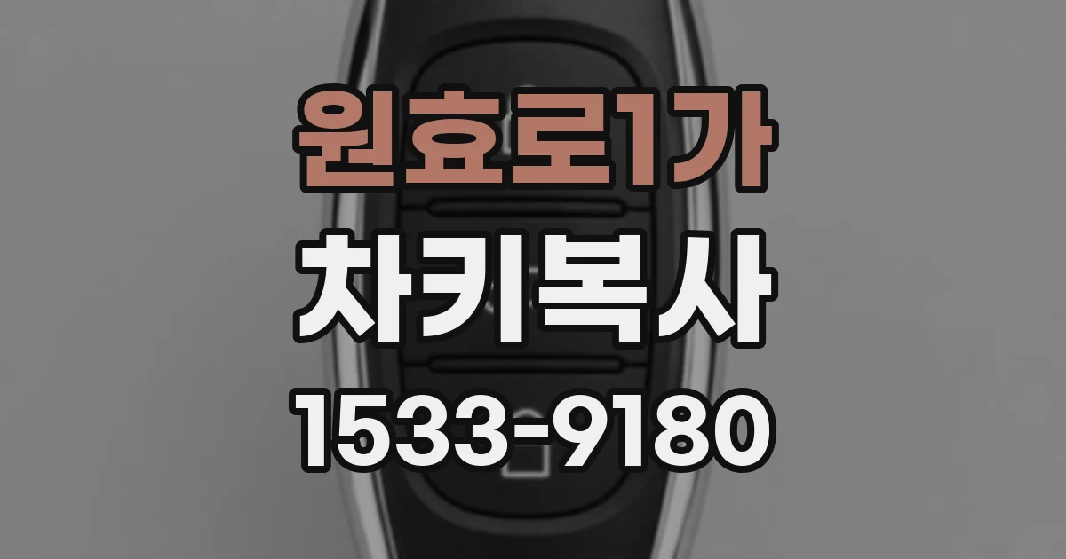 원효로1가 차키복사