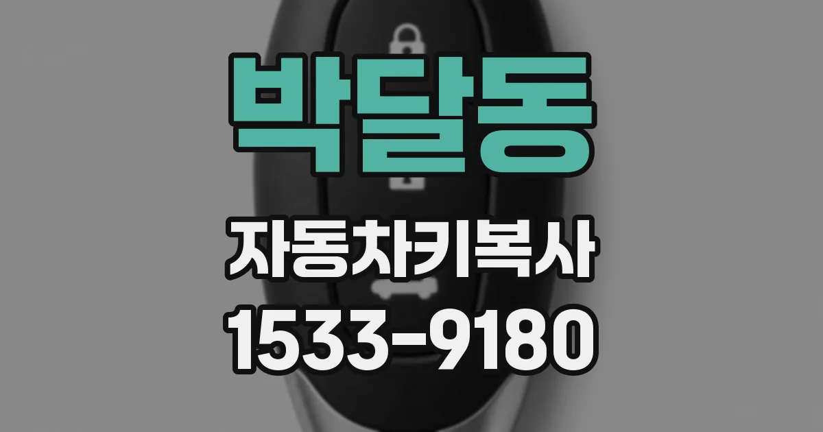 박달동 자동차키복사