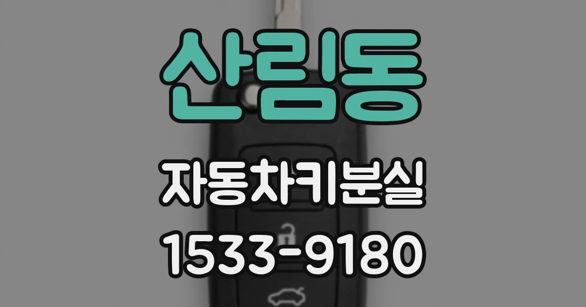 산림동 자동차키분실