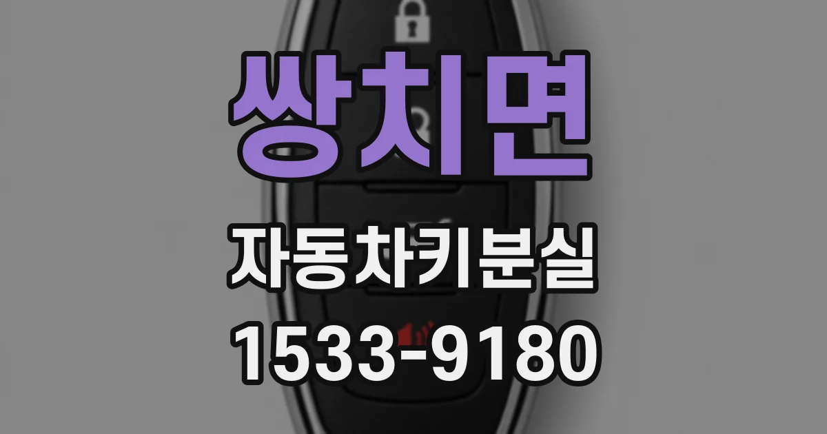 쌍치면 자동차키분실