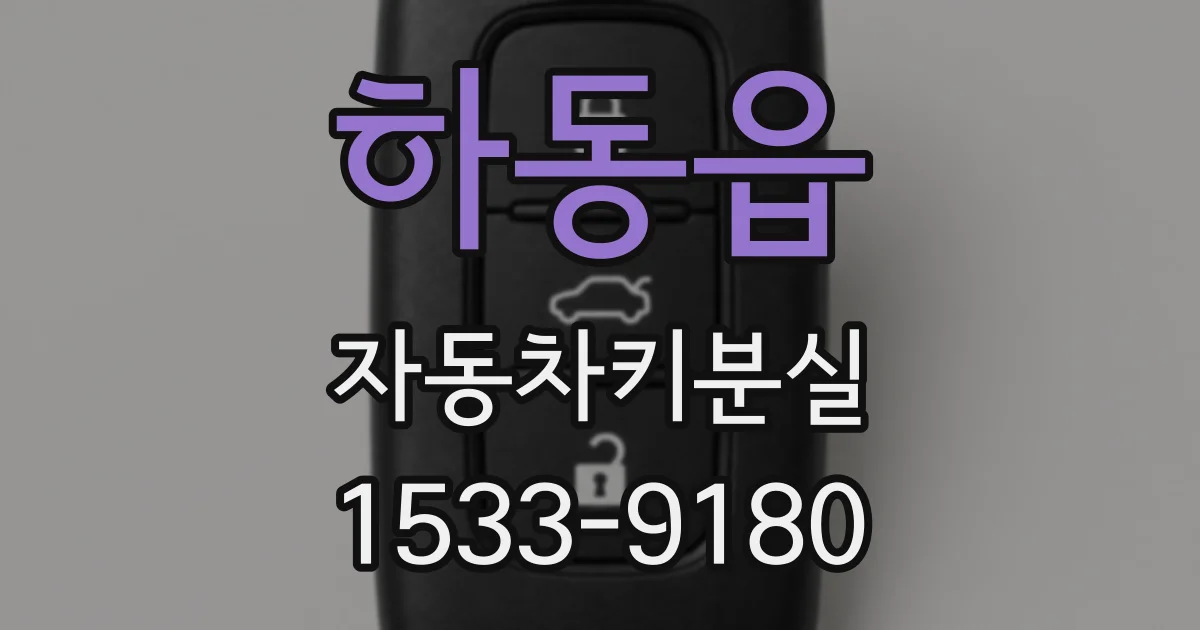 하동읍 자동차키분실