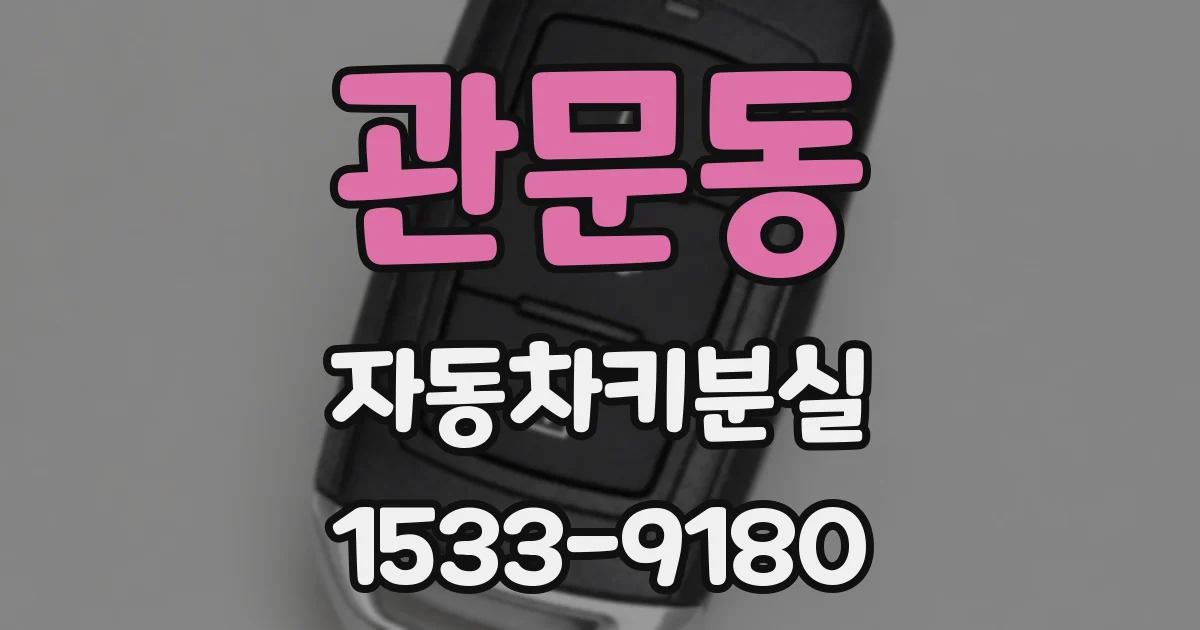 관문동 자동차키분실