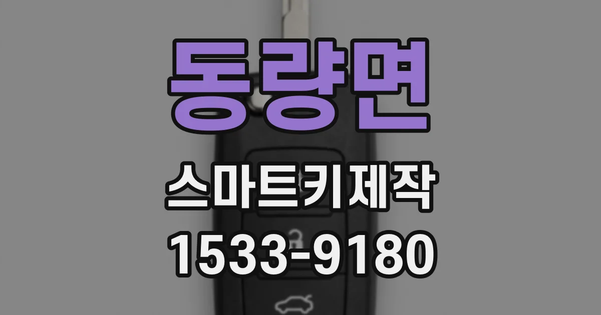 동량면 스마트키제작