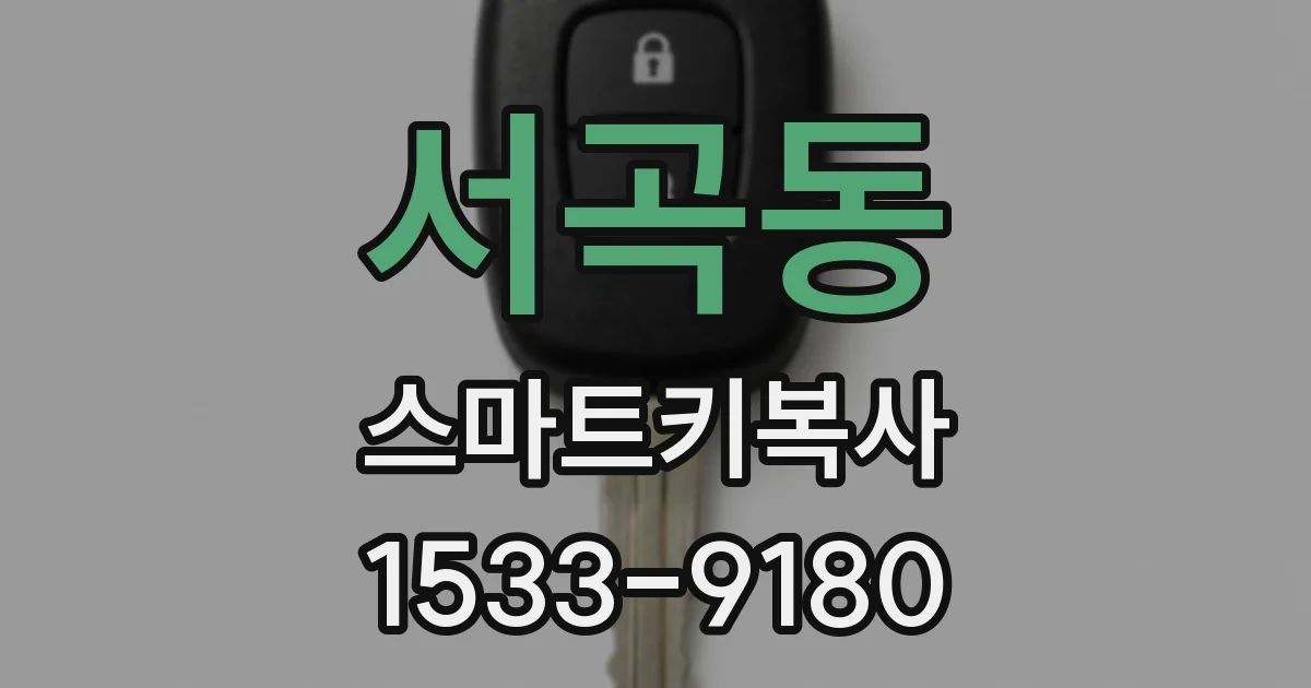 서곡동 스마트키복사