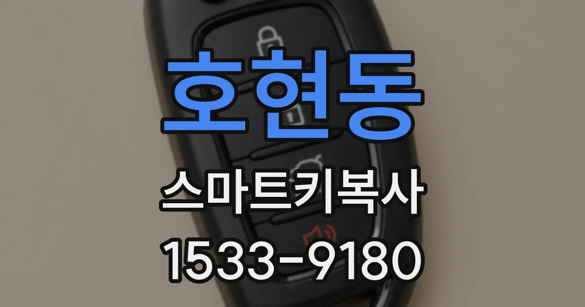호현동 스마트키복사