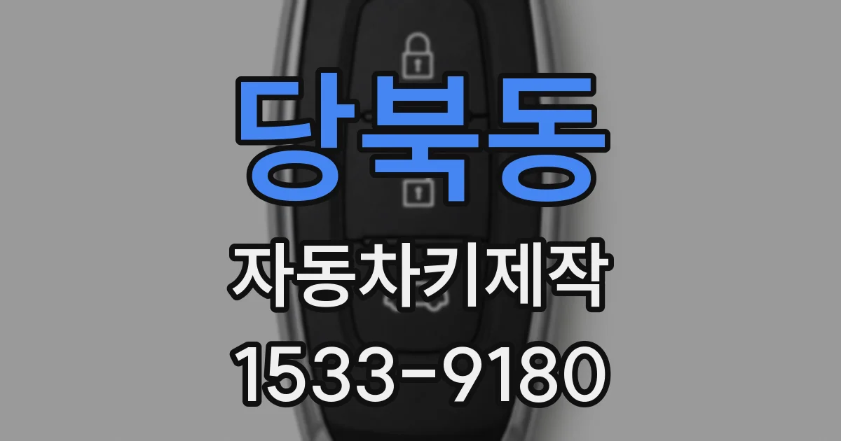 당북동 자동차키제작