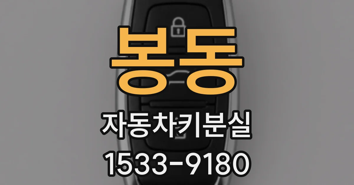 봉동 자동차키분실