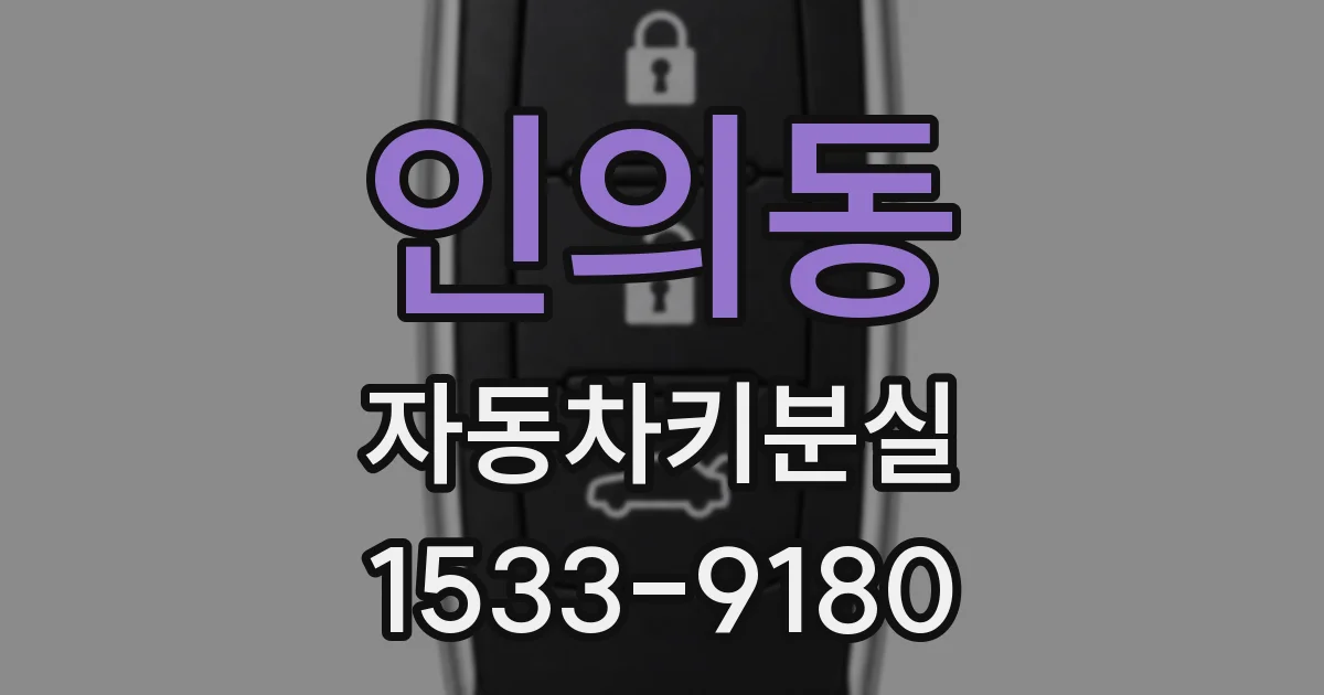 인의동 자동차키분실