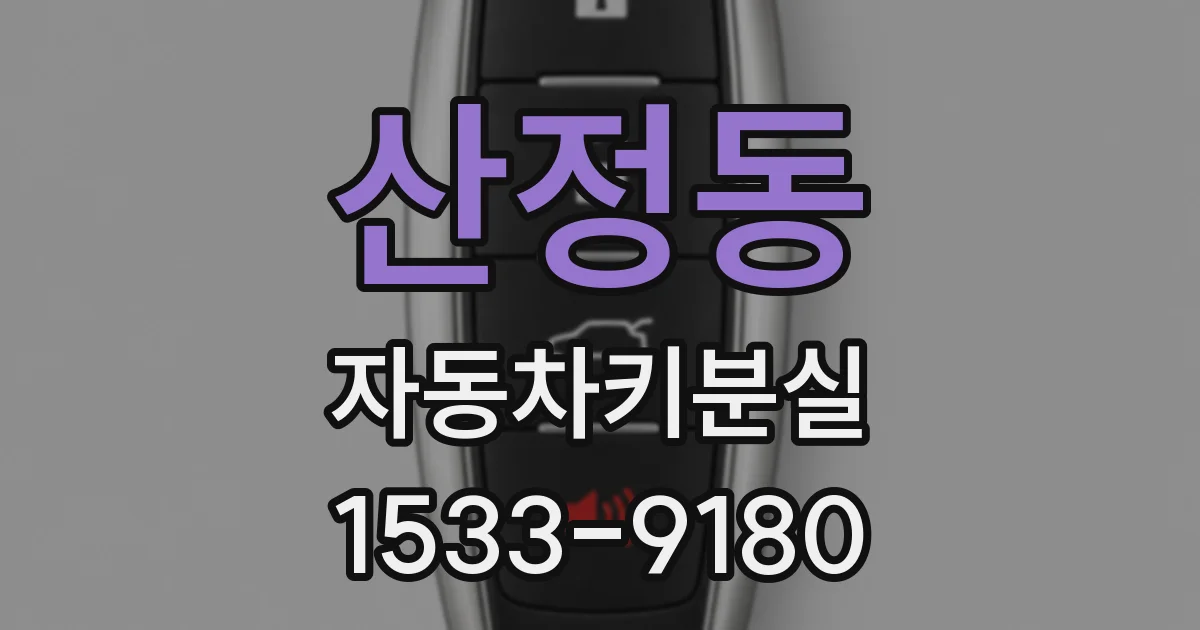 산정동 자동차키분실