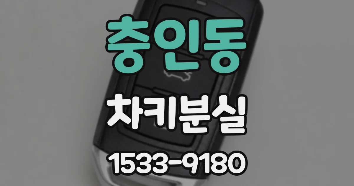 충인동 차키분실
