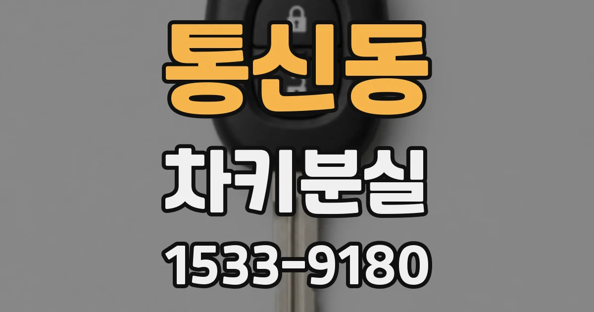 통신동 차키분실