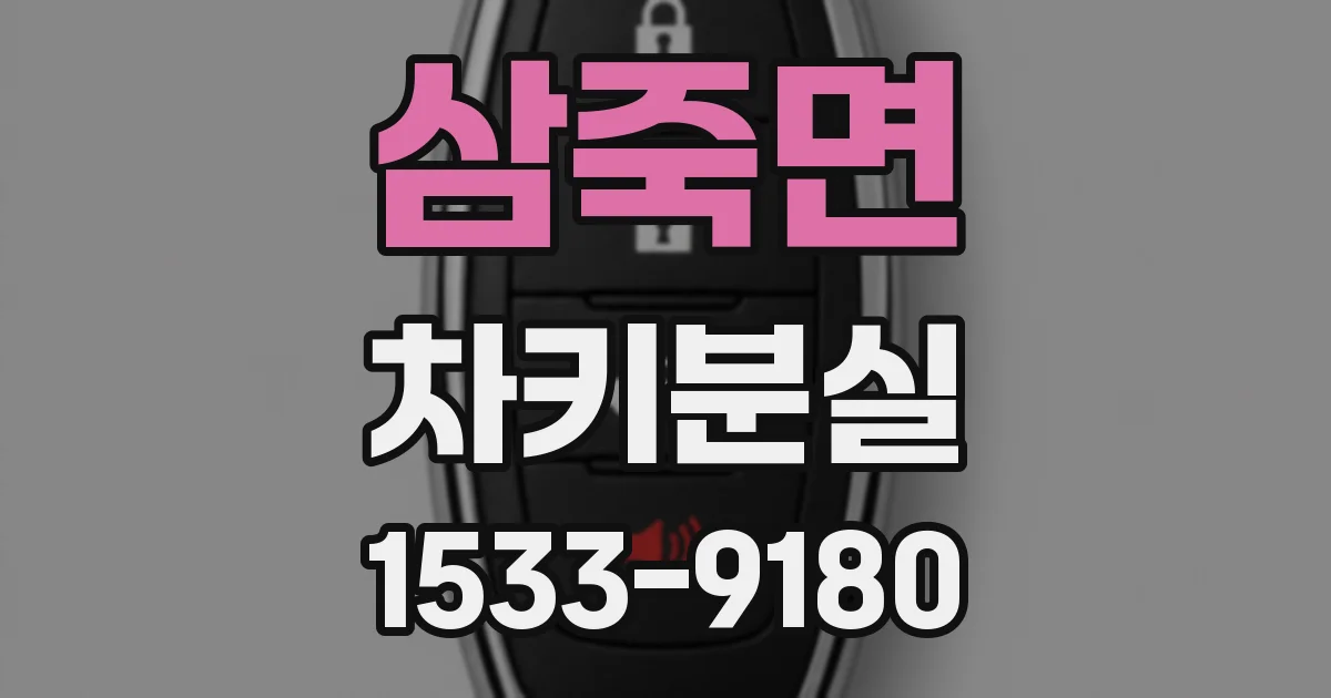 삼죽면 차키분실