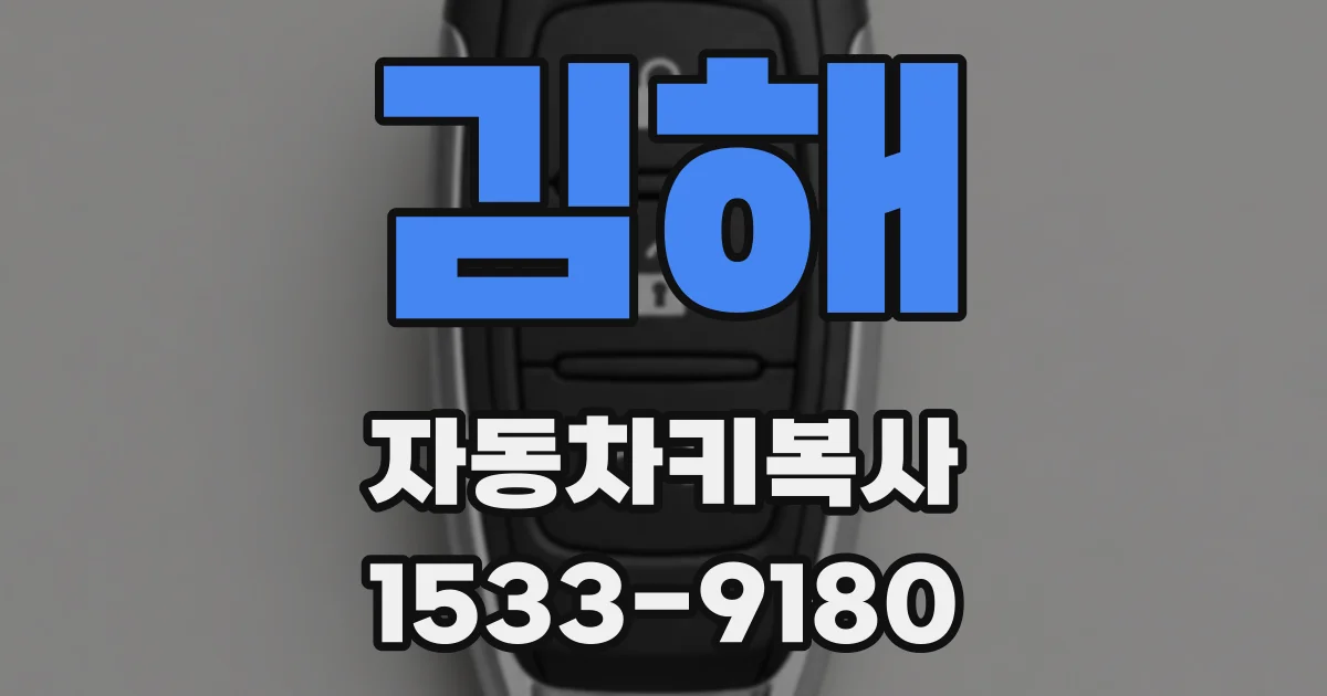김해 자동차키복사