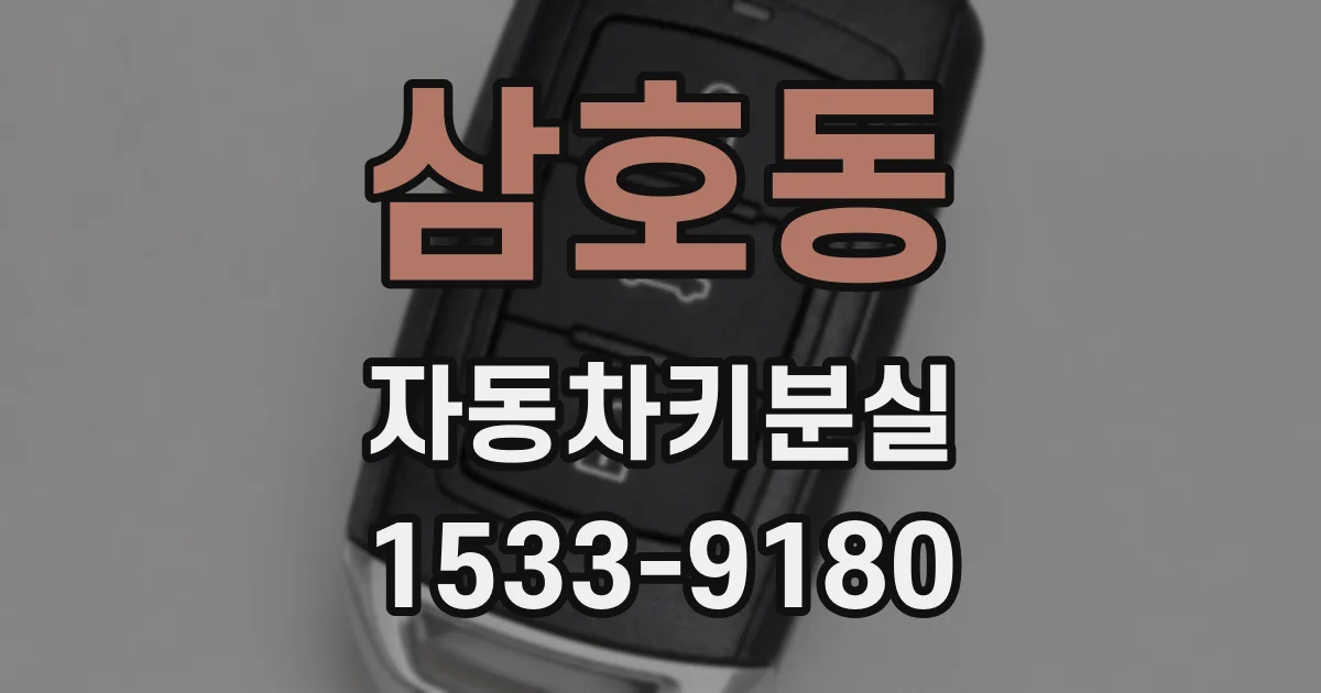 삼호동 자동차키분실