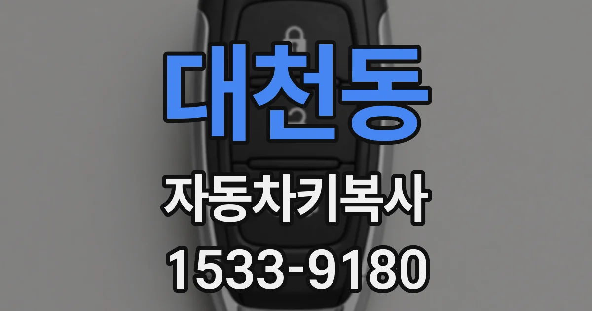 대천동 자동차키복사
