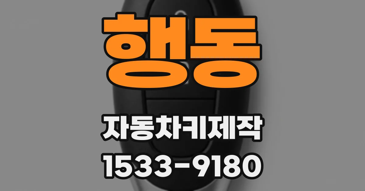 행동 자동차키제작
