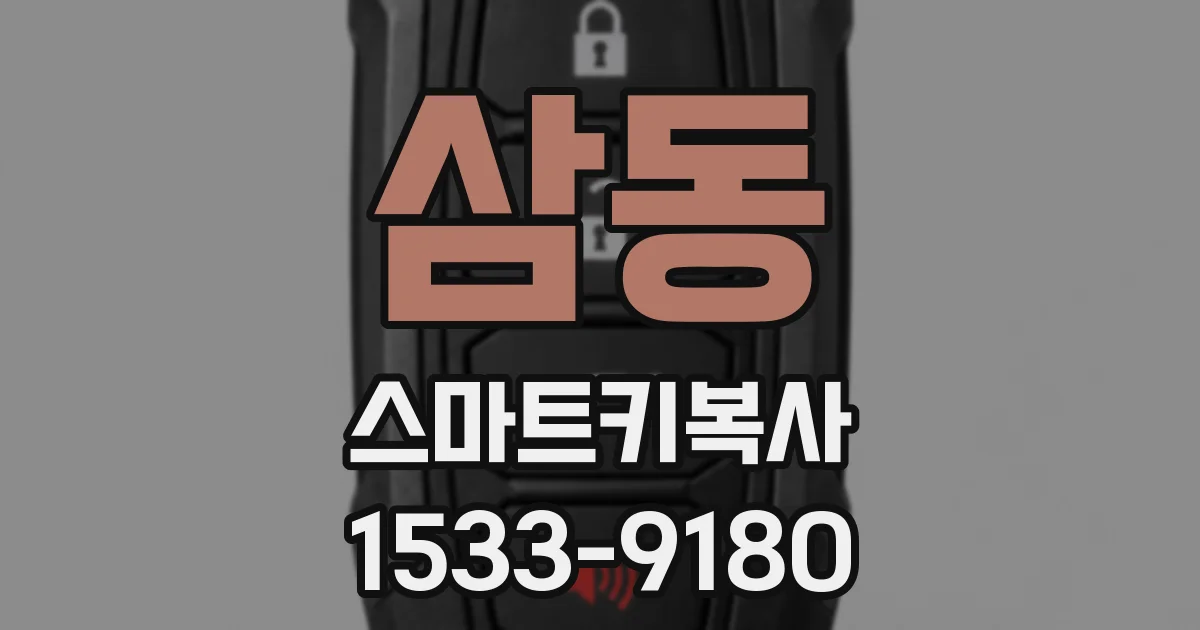 삼동 스마트키복사