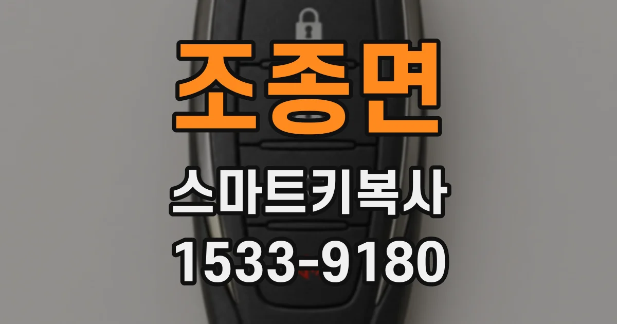 조종면 스마트키복사