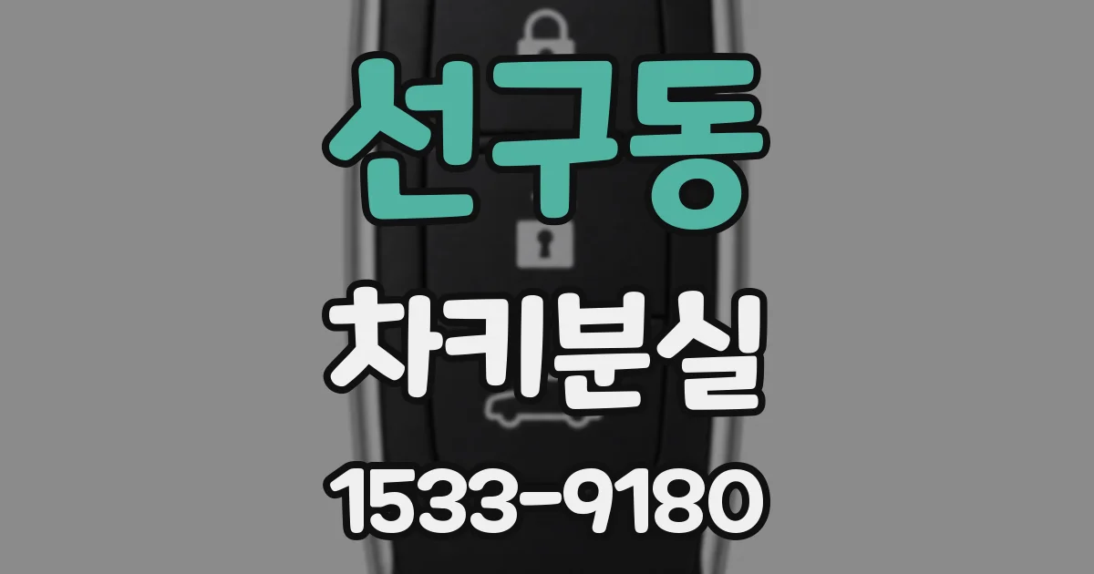 선구동 차키분실