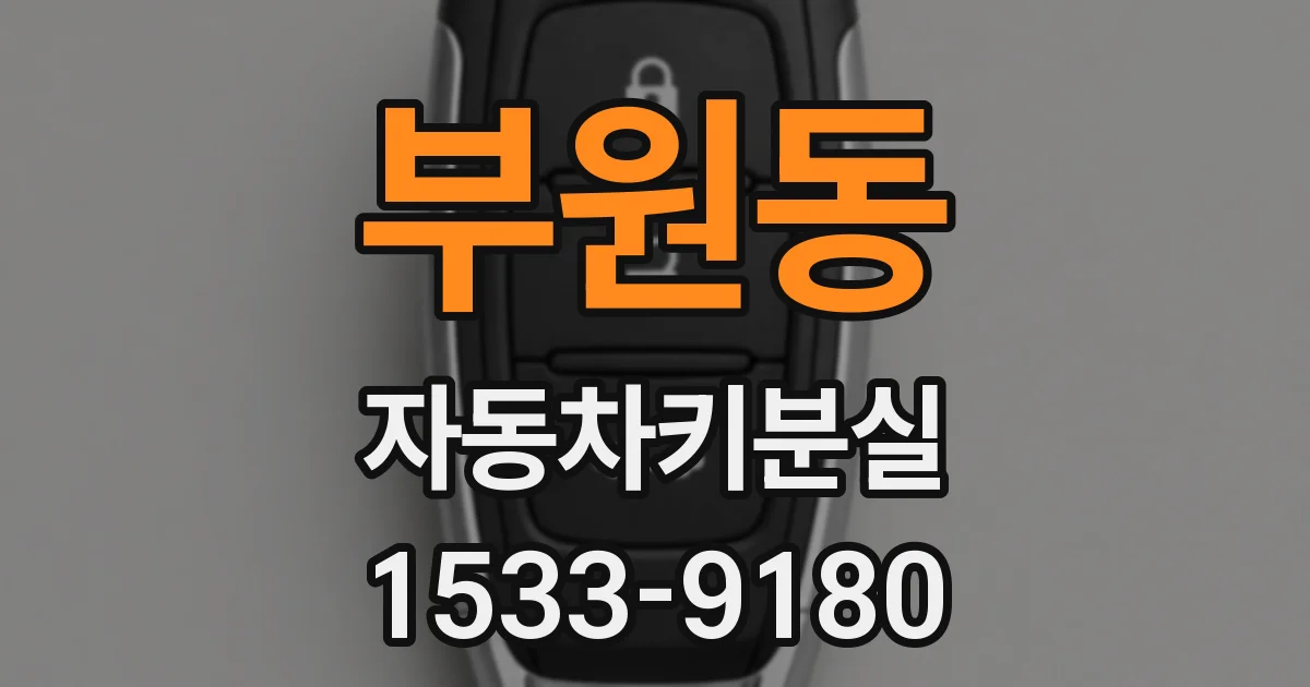 부원동 자동차키분실