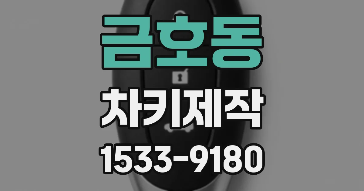 금호동 차키제작