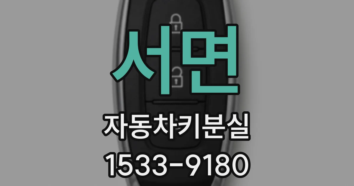서면 자동차키분실