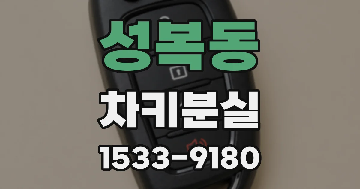 성복동 차키분실