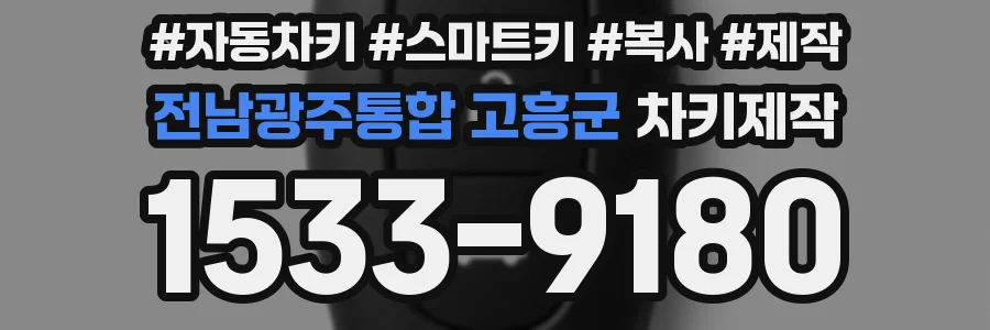 전남광주통합 고흥군 차키제작