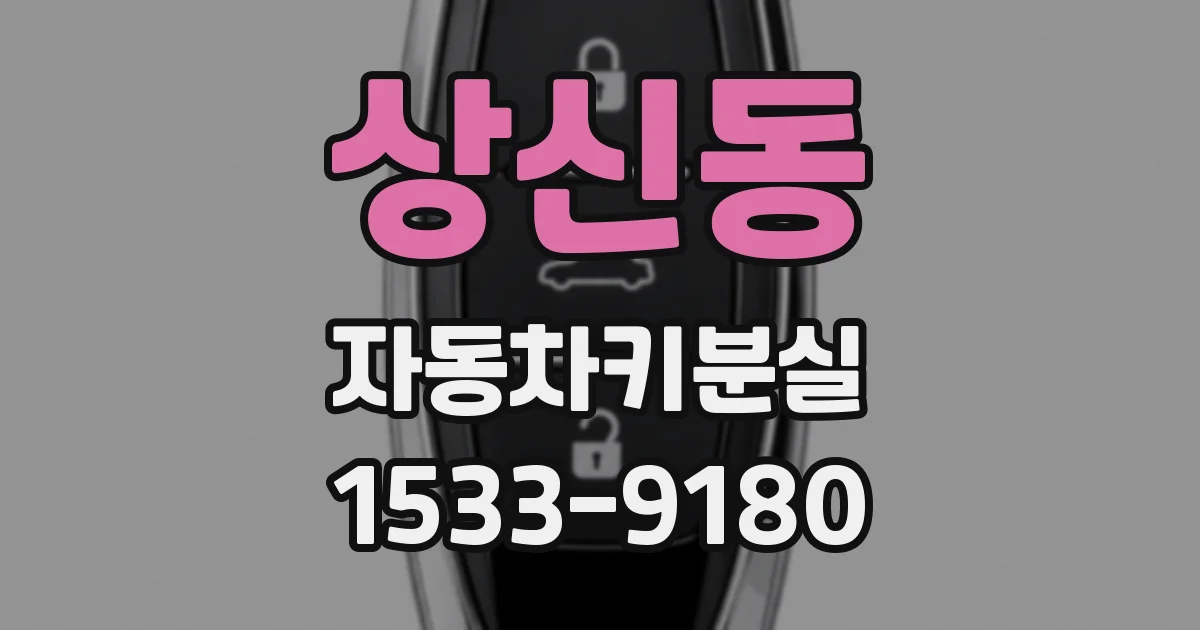 상신동 자동차키분실