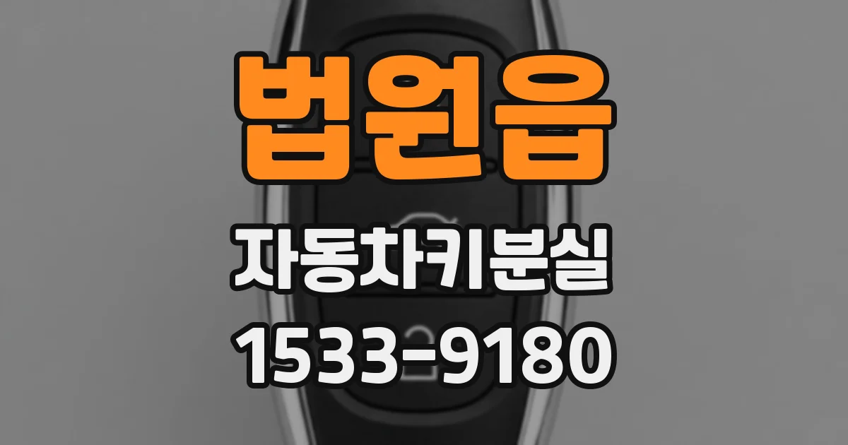 법원읍 자동차키분실