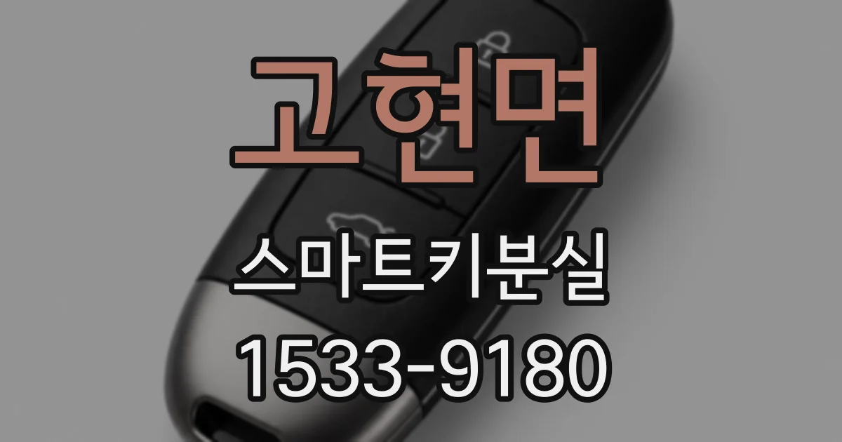 고현면 스마트키분실