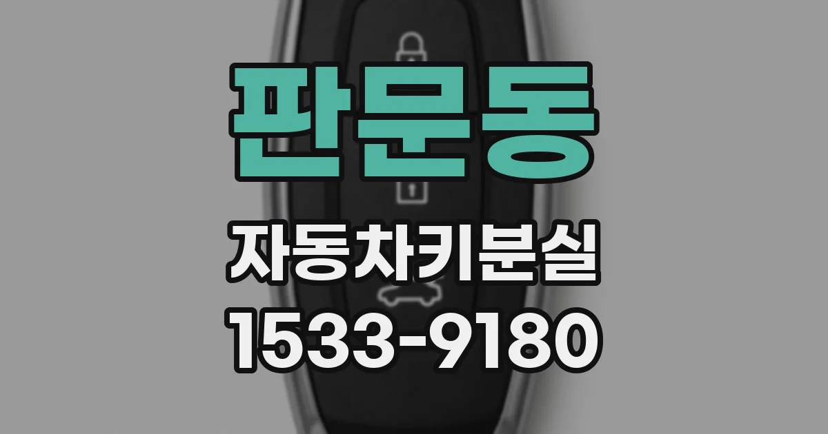 판문동 자동차키분실